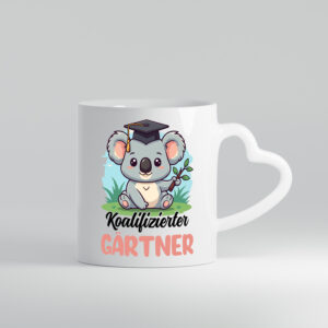 Koalifizierter Gärtner | Gartenbau - Herzhenkel Tasse - Kaffeetasse / Geschenk / Familie