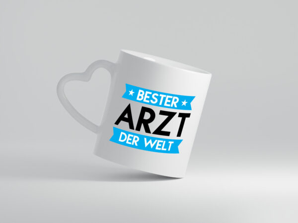 Bester Arzt | Medizin | Doktor | Facharzt - Herzhenkel Tasse - Kaffeetasse / Geschenk / Familie