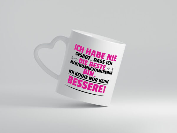 Die Beste Elektromechanikerin | Mechanikerin - Herzhenkel Tasse - Kaffeetasse / Geschenk / Familie
