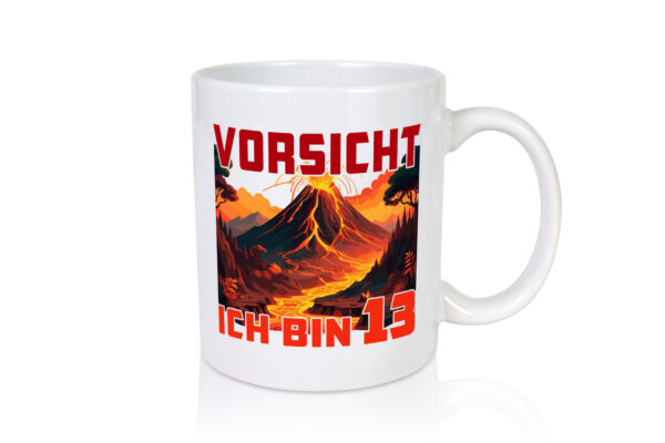 13. Geburtstag | 13 Jahre | Vulkanausbruch | Vulkan - Tasse Weiss - Kaffeetasse / Geschenk / Familie