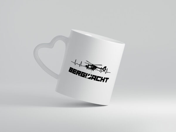 Bergwacht | Bergrettung | Hubschrauber Rettung | Alpen - Herzhenkel Tasse - Kaffeetasse / Geschenk / Familie
