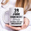 39 Jahre Verheiratet, immer noch am Leben! - Tasse Weiss - Kaffeetasse / Geschenk / Familie