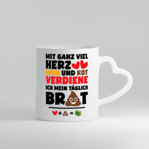 Pflegekraft | Altenpfleger | Krankenschwester - Herzhenkel Tasse - Kaffeetasse / Geschenk / Familie