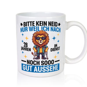 28 Jahre im Dienst | Arbeitsjubiläum | Arbeit - Tasse Weiss - Kaffeetasse / Geschenk / Familie