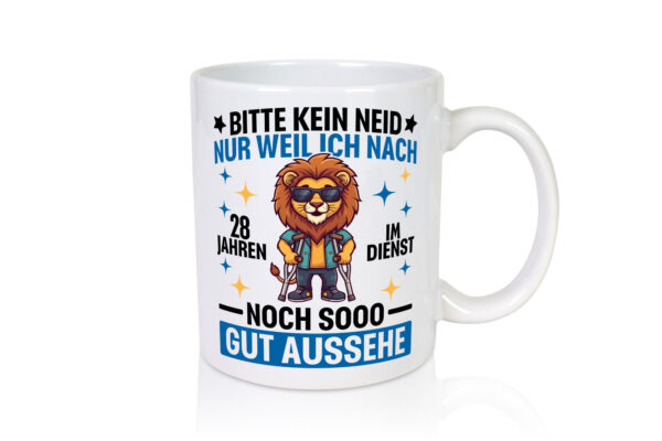 28 Jahre im Dienst | Arbeitsjubiläum | Arbeit - Tasse Weiss - Kaffeetasse / Geschenk / Familie