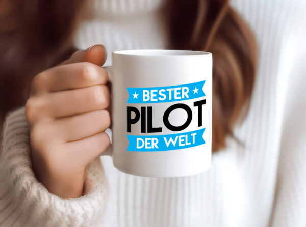 Bester Pilot | Flugzeug | Piloten - Tasse Weiss - Kaffeetasse / Geschenk / Familie