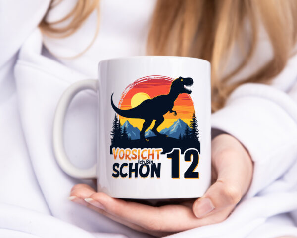 11. Geburtstag | 11 Jahre | Dinosaurier v2 - Tasse Weiss - Kaffeetasse / Geschenk / Familie