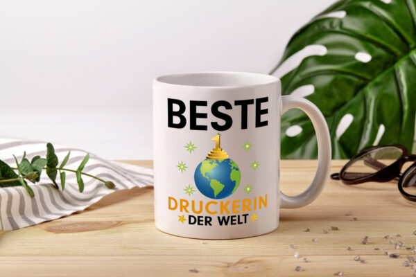 Welt Beste Druckerin | Druckerei | Print Medien - Tasse Weiss - Kaffeetasse / Geschenk / Familie