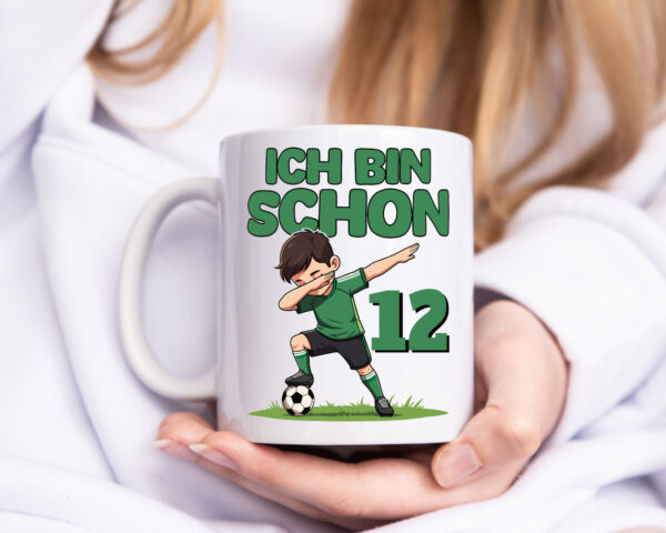 12. Geburtstag | 12 Jahre | Fußballer - Tasse Weiss - Kaffeetasse / Geschenk / Familie