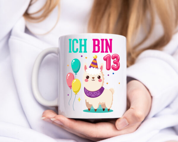 13. Geburtstag | 13 Jahre | Lama | Alpaka - Tasse Weiss - Kaffeetasse / Geschenk / Familie