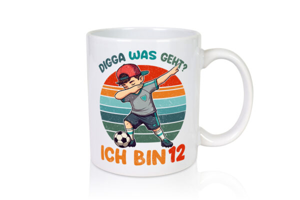 12. Geburtstag | 12 Jahre | digga ich bin 12 | Dabbing - Tasse Weiss - Kaffeetasse / Geschenk / Familie