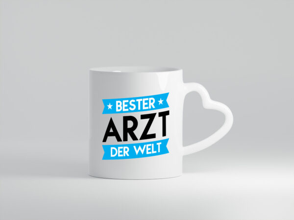 Bester Arzt | Medizin | Doktor | Facharzt - Herzhenkel Tasse - Kaffeetasse / Geschenk / Familie