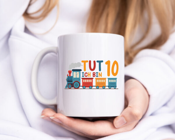 10. Geburtstag | 10 Jahre | Eisenbahn | Zug | junge - Tasse Weiss - Kaffeetasse / Geschenk / Familie