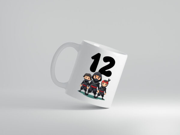 12. Geburtstag | 12 Jahre | Ninja - Tasse Weiss - Kaffeetasse / Geschenk / Familie