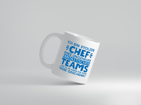 Stolzer Chef | Vorgesetzter Tasse | fantastisches Team - Tasse Weiss - Kaffeetasse / Geschenk / Familie