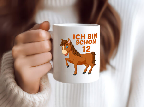 12. Geburtstag | Ich bin schon 12 | Pferde | Pony - Tasse Weiss - Kaffeetasse / Geschenk / Familie