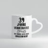 39 Jahre Verheiratet, immer noch am Leben! - Herzhenkel Tasse - Kaffeetasse / Geschenk / Familie