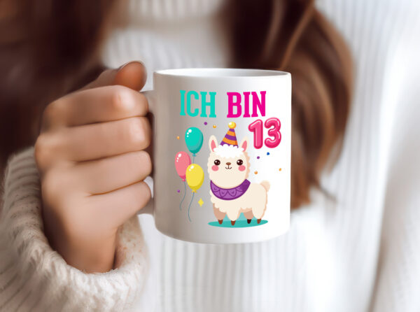 13. Geburtstag | 13 Jahre | Lama | Alpaka - Tasse Weiss - Kaffeetasse / Geschenk / Familie