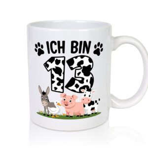 13 Geburtstag | 13 Jahre | Farmer Kind - Tasse Weiss - Kaffeetasse / Geschenk / Familie