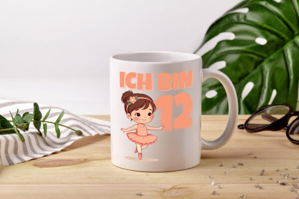 12 Geburtstag | 12 Jahre | Ballerina | Mädchen | Ballet - Tasse Weiss - Kaffeetasse / Geschenk / Familie