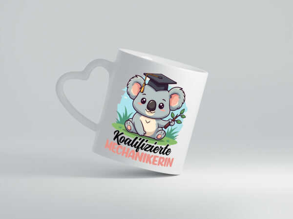 Koalifizierte Mechanikerin | KFZ - Herzhenkel Tasse - Kaffeetasse / Geschenk / Familie