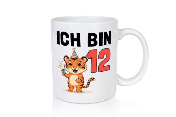 12. Geburtstag | 12 Jahre | Tiger | Geburtstag - Tasse Weiss - Kaffeetasse / Geschenk / Familie