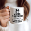 39 Jahre Verheiratet, immer noch am Leben! - Tasse Weiss - Kaffeetasse / Geschenk / Familie