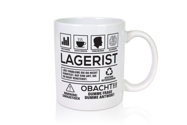 Achtung Probleme Lagerist | Lageristen | Lager Arbeiter - Tasse Weiss - Kaffeetasse / Geschenk / Familie