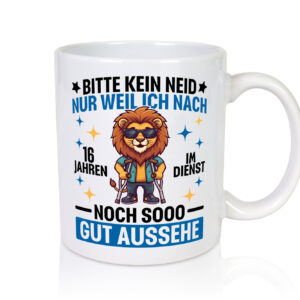 16 Jahre im Dienst | Arbeitsjubiläum | Arbeit - Tasse Weiss - Kaffeetasse / Geschenk / Familie