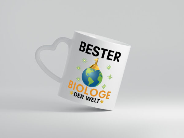 Welt Bester Biologe | Biologie | Naturforscher - Herzhenkel Tasse - Kaffeetasse / Geschenk / Familie
