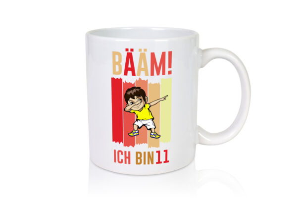 11. Geburtstag | 11 Jahre | Bääm ich bin 11 | Geburtstag - Tasse Weiss - Kaffeetasse / Geschenk / Familie