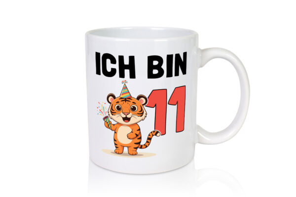 11. Geburtstag | 11 Jahre | Tiger | Geburtstag - Tasse Weiss - Kaffeetasse / Geschenk / Familie