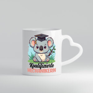 Koalifizierte Mechanikerin | KFZ - Herzhenkel Tasse - Kaffeetasse / Geschenk / Familie