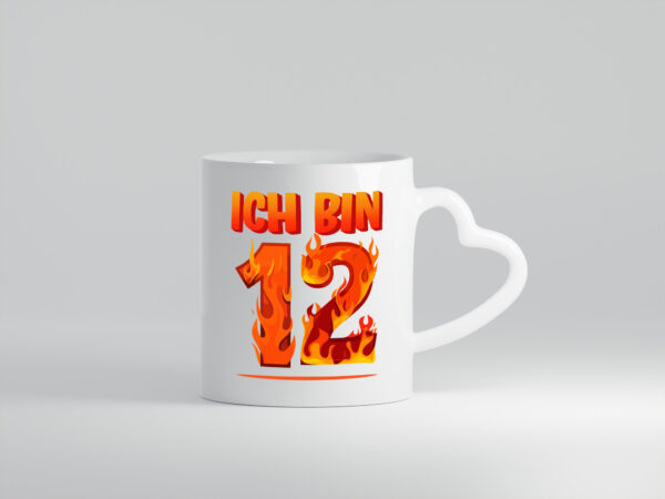 12. Geburtstag | 12 Jahre | Drache - Herzhenkel Tasse - Kaffeetasse / Geschenk / Familie