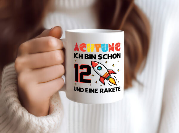 12. Geburtstag | Rakete | Weltraum | 12 Jahre | Galaxy - Tasse Weiss - Kaffeetasse / Geschenk / Familie