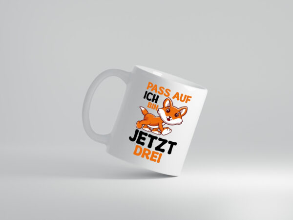 3. Geburtstag | Pass auf ich bin 3 | 3 Jähriger - Tasse Weiss - Kaffeetasse / Geschenk / Familie