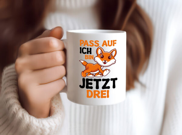 3. Geburtstag | Pass auf ich bin 3 | 3 Jähriger - Tasse Weiss - Kaffeetasse / Geschenk / Familie