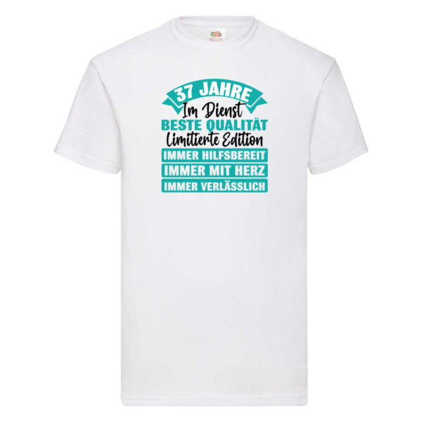37 Jahre im Dienst | Jubiläum | Arbeit T-Shirt Weiß