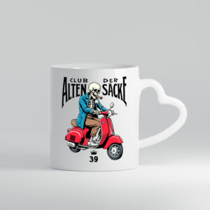 39. Geburtstag |39 Jahre | Club der alten Säcke - Herzhenkel Tasse - Kaffeetasse / Geschenk / Familie