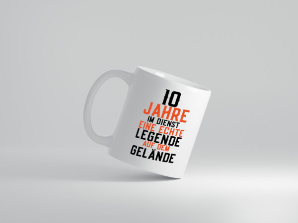 10 Jahre im Dienst | Legende | Jubiläum | Kollege | Arbeit - Tasse Weiss - Kaffeetasse / Geschenk / Familie