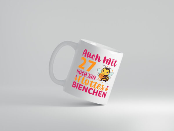 27. Geburtstag | Flottes Bienchen | 27 Jahre - Tasse Weiss - Kaffeetasse / Geschenk / Familie