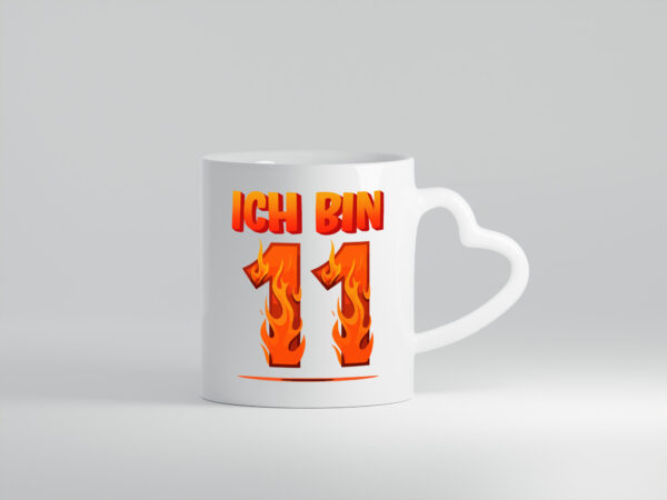 11. Geburtstag | 11 Jahre | Drache - Herzhenkel Tasse - Kaffeetasse / Geschenk / Familie