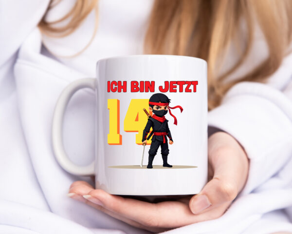 14. Geburtstag | 14 Jahre | Ninja | Kinder - Tasse Weiss - Kaffeetasse / Geschenk / Familie