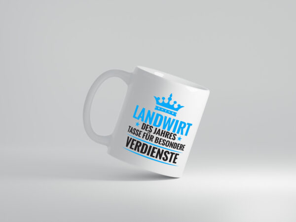 Besonderer Verdienst: Landwirt | Bauer | Landwirtschaft - Tasse Weiss - Kaffeetasse / Geschenk / Familie
