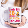 38. Geburtstag | Flottes Bienchen | 38 Jahre - Tasse Weiss - Kaffeetasse / Geschenk / Familie
