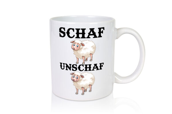 Schaf Unschaf - Tasse Weiss - Kaffeetasse / Geschenk / Familie