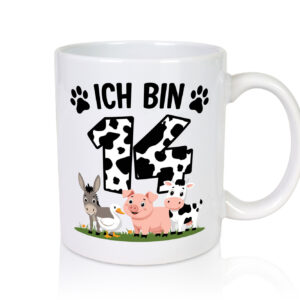 14 Geburtstag | 14 Jahre | Farmer Kind - Tasse Weiss - Kaffeetasse / Geschenk / Familie