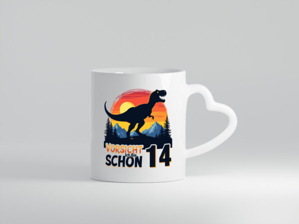 12. Geburtstag | 12 Jahre | Dinosaurier v2 - Herzhenkel Tasse - Kaffeetasse / Geschenk / Familie