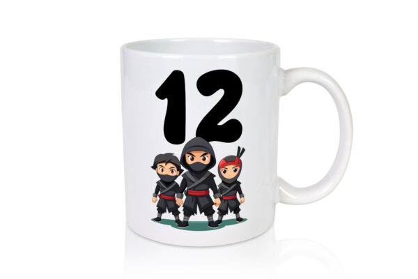 12. Geburtstag | 12 Jahre | Ninja - Tasse Weiss - Kaffeetasse / Geschenk / Familie