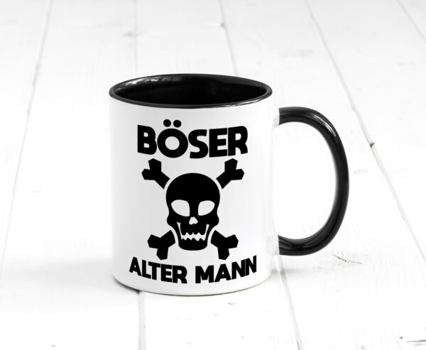 Böser alter Mann | Totenkopf Farbige Tasse - Kaffeetasse / Geschenk / Familie